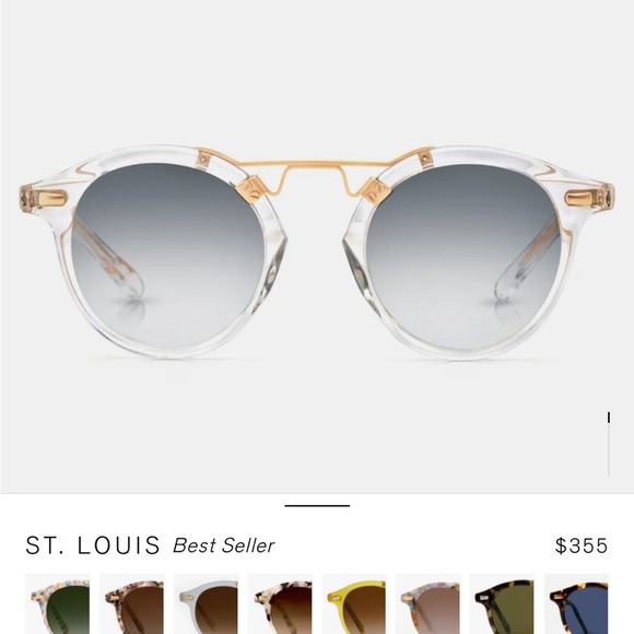 KREWE St. Louis Crystal 24K mirrored Sunglasses